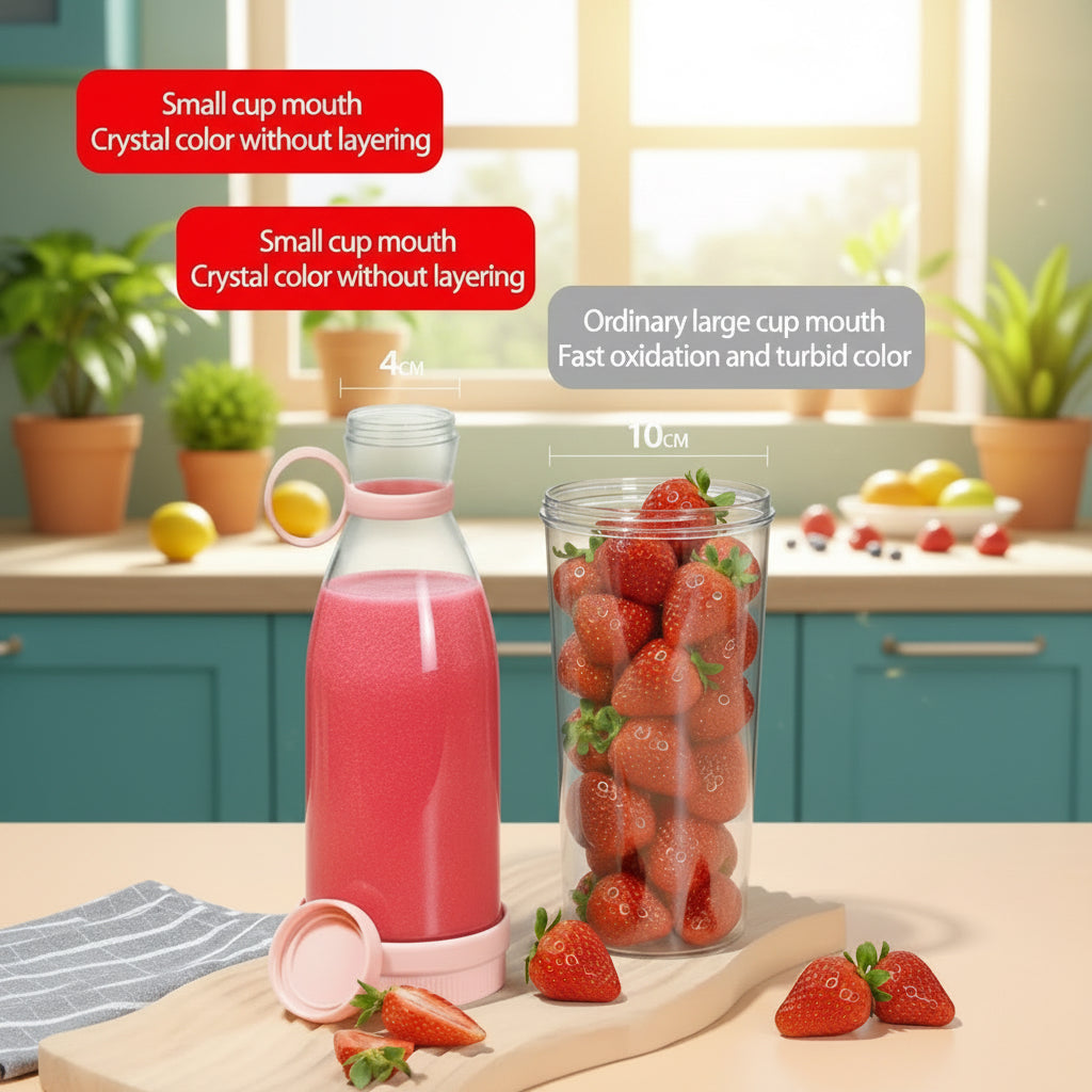Electric Juicer Cup 6 Blades Blender Milkshake Machine USB Portable Fruit Milk Mixing Tool Mini Fresh Juice Blender