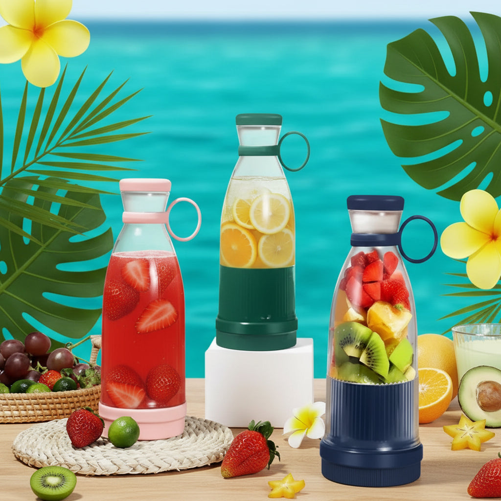 Electric Juicer Cup 6 Blades Blender Milkshake Machine USB Portable Fruit Milk Mixing Tool Mini Fresh Juice Blender